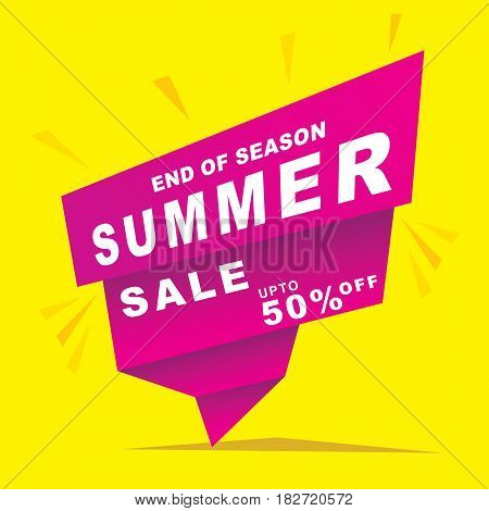 big end of season summer sale design