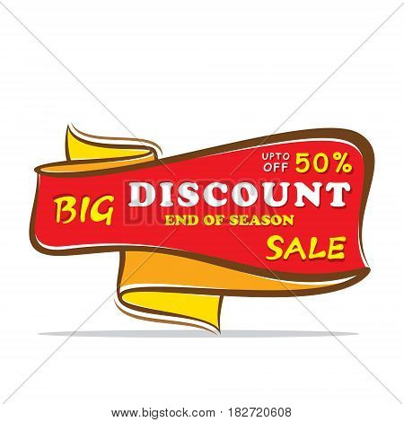 big discount end of season sale banner design