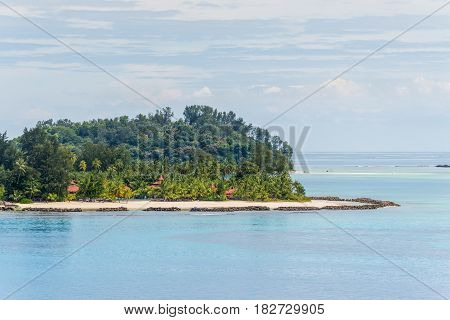 View of the beaches on the Sainte Anne Marine National Park Seychelles Indian Ocean East Africa