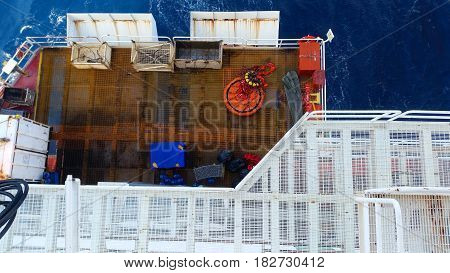 offshore seaport  and cargo container. Offshore  lay down area.