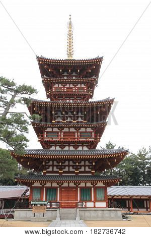 West Tower Of Yakushi Ji In Nara, Japan