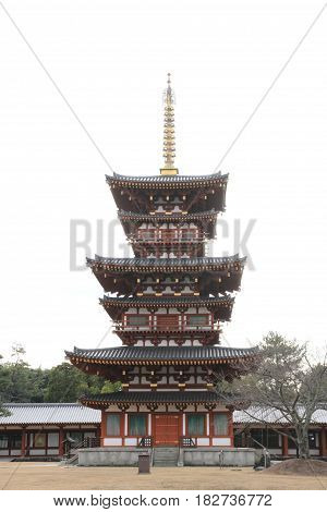West Tower Of Yakushi Ji In Nara, Japan