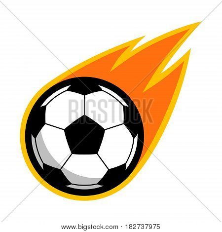 Soccer football sport comet fire tail flying logo
