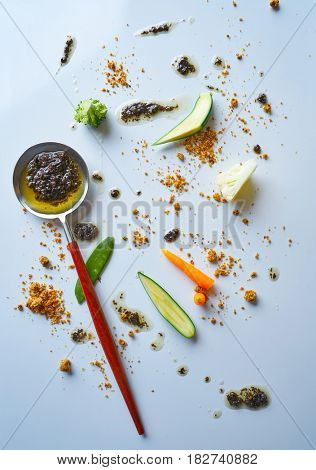 abstract gastronomy vanguard concept molecular cuisine background