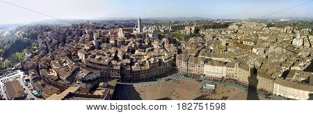Panorama of Siena. Removed from the highest point of the city.