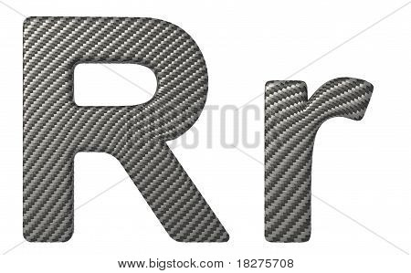 Fibre de carbone Font R minuscules et majuscules