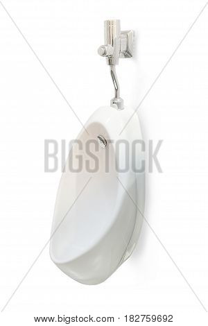 Urinal for men in toilet room isolate on white background.