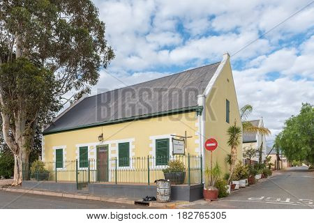 CALITZDORP SOUTH AFRICA - MARCH 24 2017: The first parsonage of the Dutch Reformed Church in Calitzdorp built circa 1859