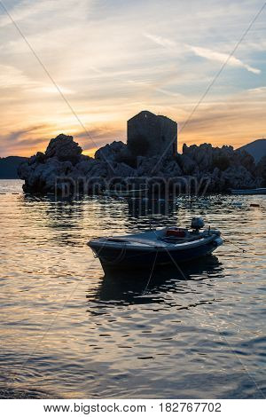 view of the bay of Przno in Montenegro