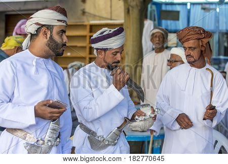 Men At A Market In Nizwa