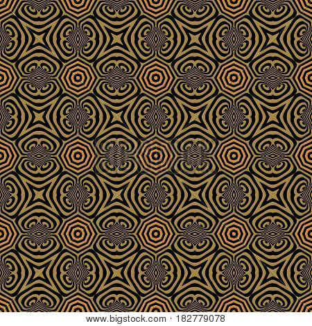 Abstract background texture symmetrical pattern of elements of geometric shapes lines forming a rhombus circles oval shape in yellow green tone