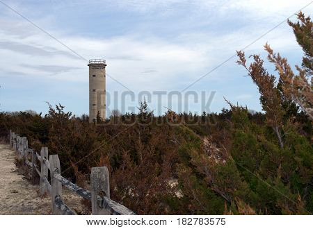 Fire Control Tower Cape May New Jersey.  Used by military during WW2 to monitor the coast for enemy attack.