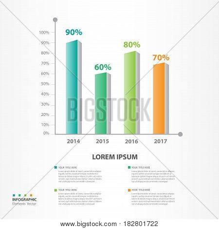 Infographic elements vector for business Rectangular icon brochure flyer template presentation web banner design advertisement Diagram Process Chart number options Timeline Slide education