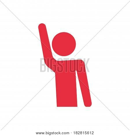 Human hand up symbol icon vector illustration graphic design