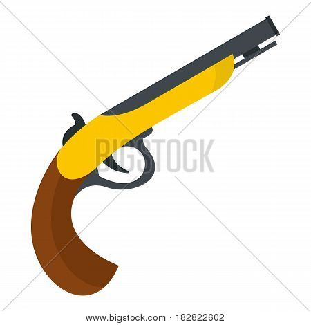 Gun icon flat isolated on white background vector illustration