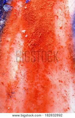 Beautiful Color Snow. Detail structure in snow