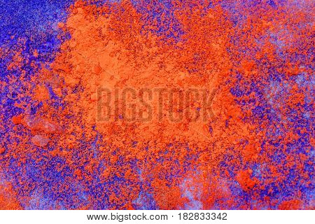 Beautiful Color Snow. Detail structure in snow