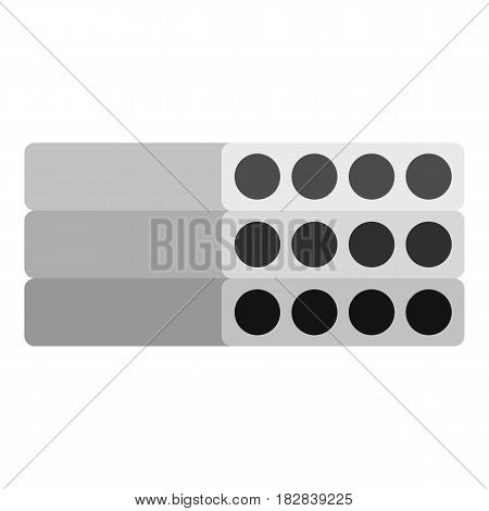 Stack of precast reinforced concrete slabs icon flat isolated on white background vector illustration