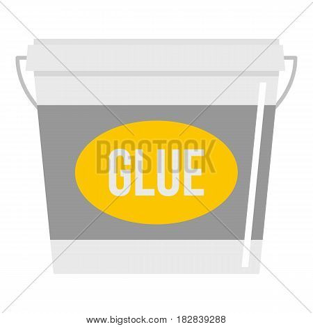 Glue bucket icon flat isolated on white background vector illustration
