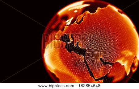 Abstract Black Geometrical Background . Connection structure. Science background. Futuristic Technology HUD Element . onnecting dots and lines . Big data visualization and Business .