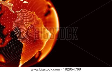 Abstract Black Geometrical Background . Connection structure. Science background. Futuristic Technology HUD Element . onnecting dots and lines . Big data visualization and Business .