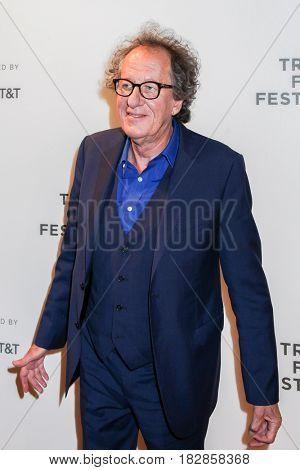 NEW VYORK, NY-APRIL 20: Actor Geoffrey Rush attends the 'Genius' Premiere during the 2017 Tribeca Film Festival at BMCC Tribeca PAC on April 20, 2017 in New York City.