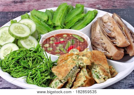 Spicy Shrimp Paste Dip As Nam Prik Kapi