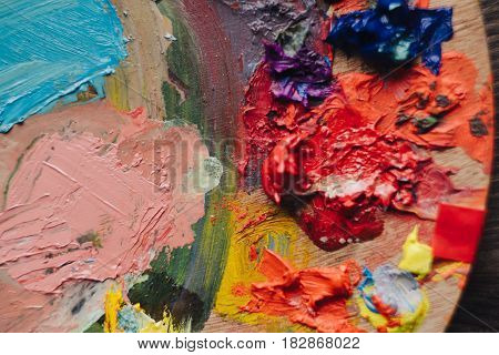 Abstract colourfull acrylic oil hand painted background.