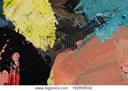 Abstract colourfull acrylic oil hand painted background.