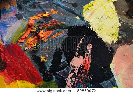 Abstract colourfull acrylic oil hand painted background.