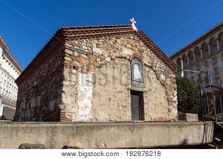 SOFIA, BULGARIA - APRIL 1, 2017: Amazing view of St. Petka Church in Sofia, Bulgaria