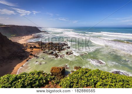 Stormy Atlantic Coast Near Rabat-sale, Morocco