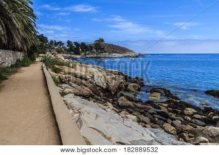 Sunny Zapallar beach in Chile South America