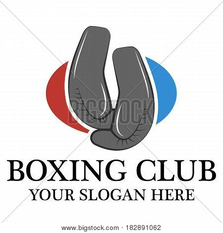 Boxing club logo design template eps 10