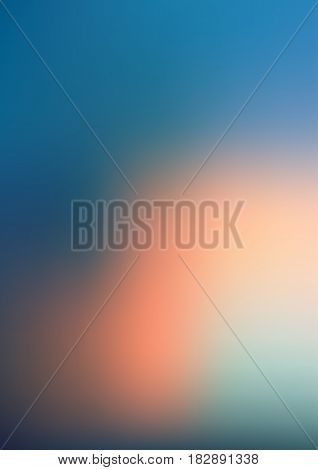 Abstract Sundown Or Sunrise Sky Background. Gradient Mesh Texture.