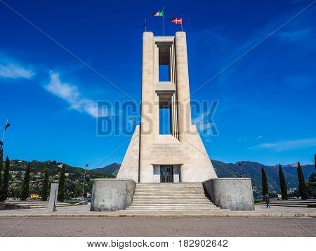 Monumento Ai Caduti War Memorial In Como (hdr)