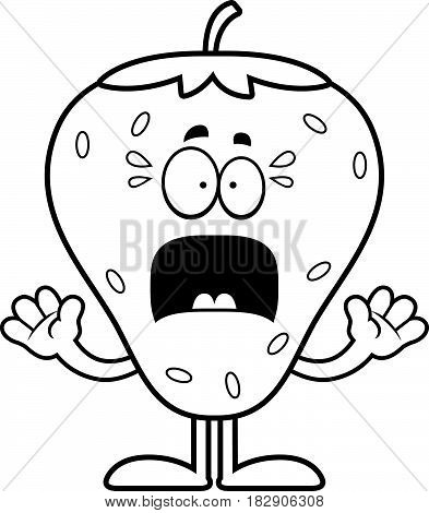 Scared Cartoon Strawberry