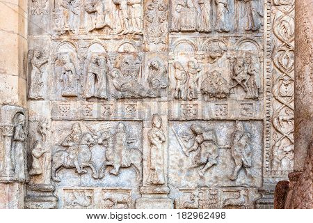 Low Relief Of Portal Of Basilica Di San Zeno