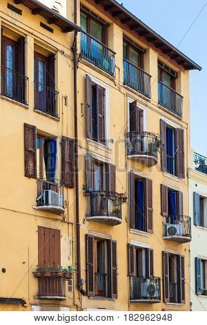Apartment House In Verona City In Spring