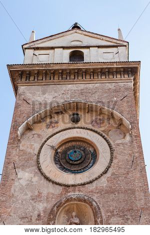 Torre Dell'orologio (clock Tower) In Mantua City