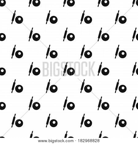 Rolling pin and dough pattern seamless in simple style vector illustration