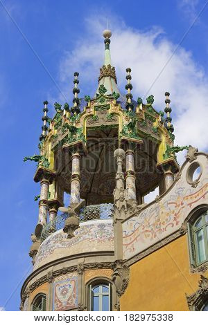 Tower of the La Rotonda is a building modernist located on the corner of Paseo de San Gervasio in Barcelona Spain