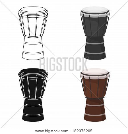 National brazilian drum icon in cartoon design isolated on white background. Brazil country symbol stock vector illustration.