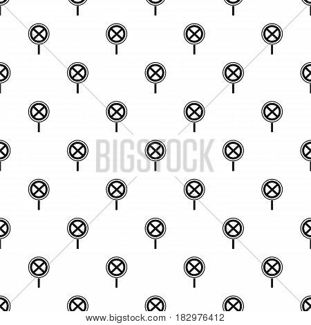 No stopping and parking sign pattern seamless in simple style vector illustration