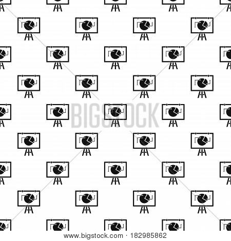 Flip chart with statistics pattern seamless in simple style vector illustration