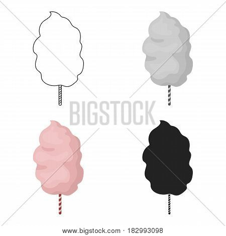 Cotton candy icon in cartoon style isolated on white background. Films and cinema symbol vector illustration.