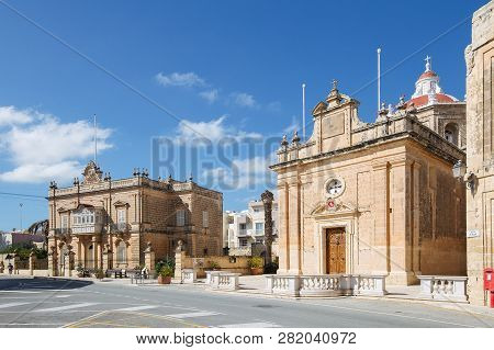 St Paul's Church In The Small Rural Village Of Hal Safi, Malta