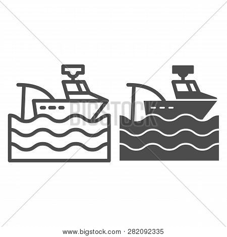 Fishing Vessel Line Vector Photo Free Trial Bigstock