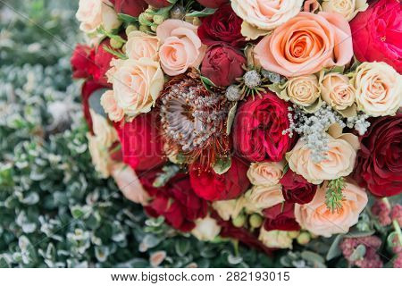 Bouquet Of Flowers. The Bride's Bouquet. Bridal Bouquet. Floristics.