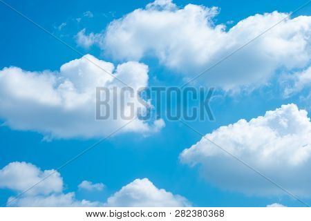 Beautiful Blue Sky Clouds For Background. Sky.